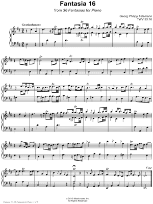 36 Fantasies for Piano: Fantasia 16