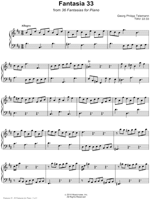 36 Fantasies for Piano: Fantasia 33