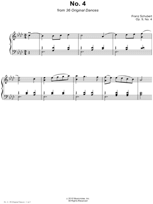 36 Original Dances, Op. 9, Dance No. 4