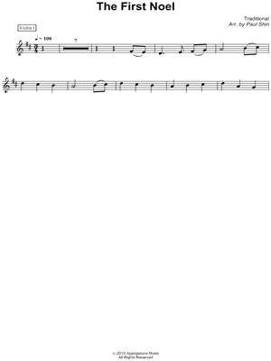 The First Noel - Violin (Part 1)