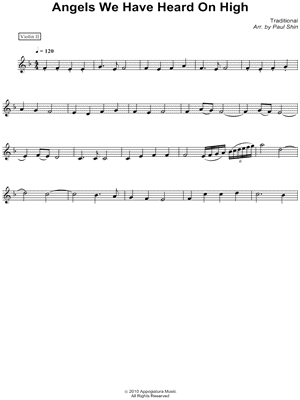 Angels We Have Heard on High - Violin (Part 2)