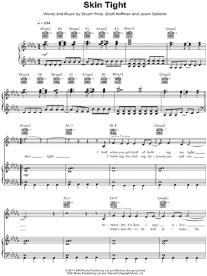 Skin Tight by Scissor Sisters - Sheet Music