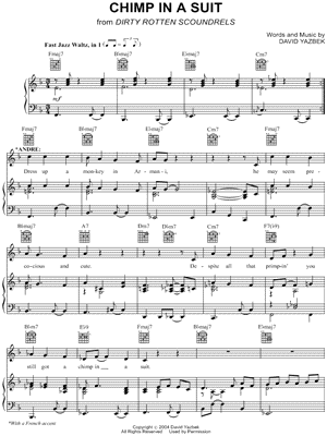 Chimp In a Suit from Dirty Rotten Scoundrels - Sheet Music