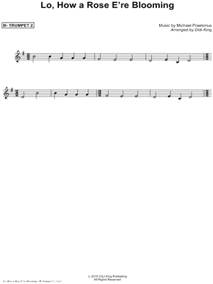 Lo, How a Rose E'er Blooming - Trumpet (Part 2)