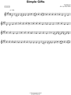 Simple Gifts - Violin (Part 2)