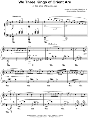 We Three Kings - In the style of Franz Liszt