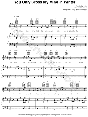 You Only Cross My Mind In Winter