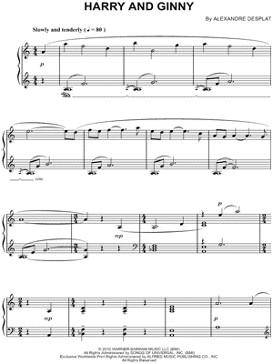 Harry and Ginny from Harry Potter and the Deathly Hallows Part 1 - Sheet Music