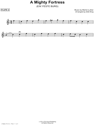 A Mighty Fortress Is Our God - Flute 2 (Flute Quartet)