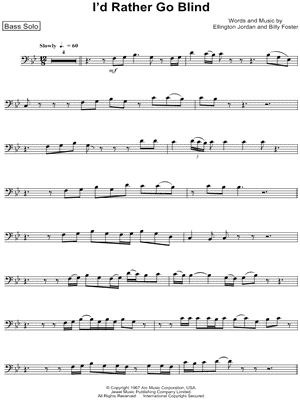 I'd Rather Go Blind by Etta James - Sheet Music