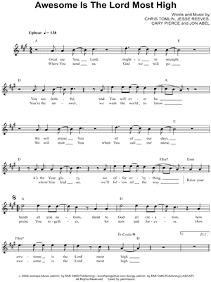 Awesome Is the Lord Most High