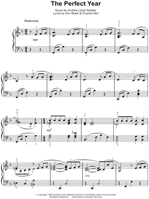 The Perfect Year from Sunset Boulevard (Musical) - Sheet Music