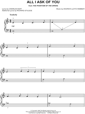 All I Ask of You from The Phantom of the Opera - Sheet Music
