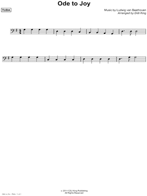 Ode To Joy - Tuba (Brass Quartet)