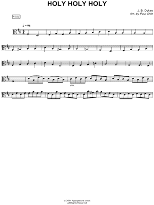 Holy, Holy, Holy - Viola (String Quartet)