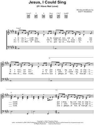 Jesus, I Could Sing