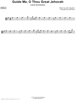 Guide Me, O Thou Great Jehovah - Viola (String Quartet)