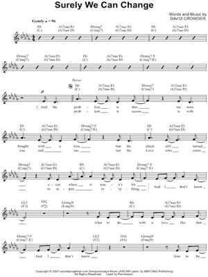 Surely We Can Change by David Crowder Band - Sheet Music