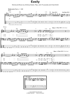 Easily by Red Hot Chili Peppers - Sheet Music