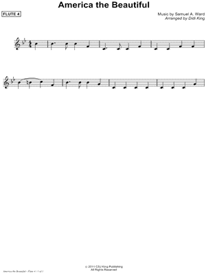America the Beautiful - Flute 4 Part (Flute Quartet)