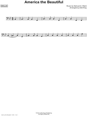 America the Beautiful - Cello Part (String Quartet)