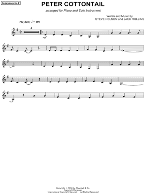 Peter Cottontail - F Instrument