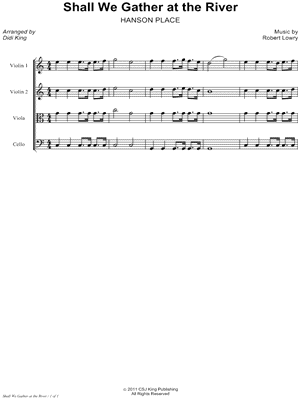 Shall We Gather At the River? - String Quartet Score