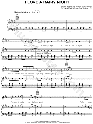 I Love a Rainy Night