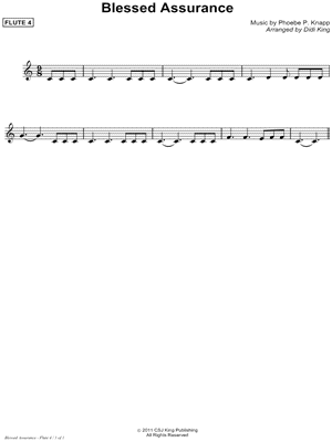 Blessed Assurance - Flute 4 (Flute Quartet)