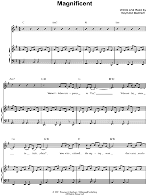 Magnificent by Hillsong - Sheet Music