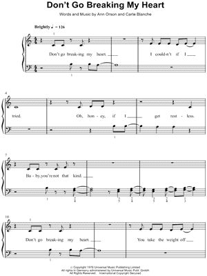 Don't Go Breaking My Heart