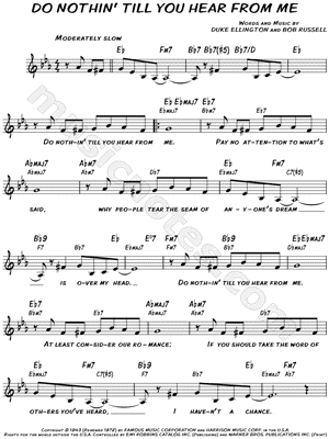 Do Nothin' Till You Hear From Me