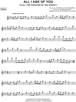 All I Ask of You from The Phantom of the Opera - Sheet Music