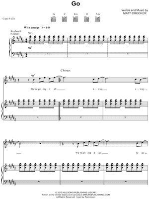 Go by Hillsong United - Sheet Music