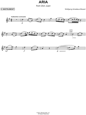 Aria from Don Juan - C Instrument