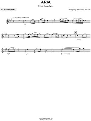 Aria from Don Juan - Bb Instrument