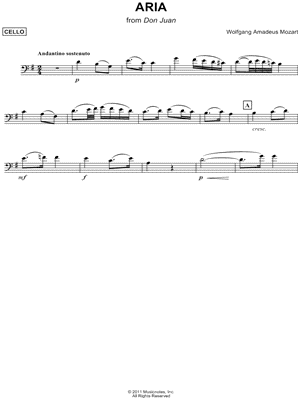 Aria from Don Juan - Cello