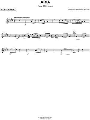 Aria from Don Juan - Eb Instrument