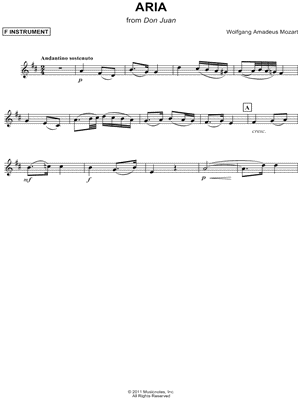 Aria from Don Juan - F Instrument