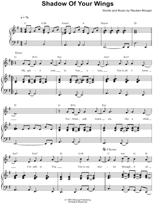 Shadow of Your Wings by Hillsong - Sheet Music