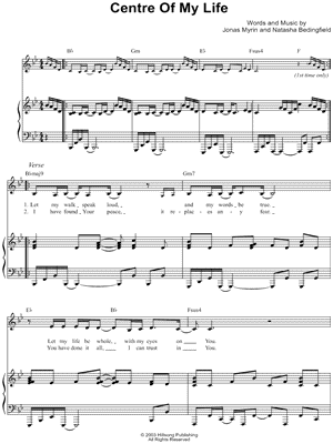 Centre of My Life by Hillsong - Sheet Music