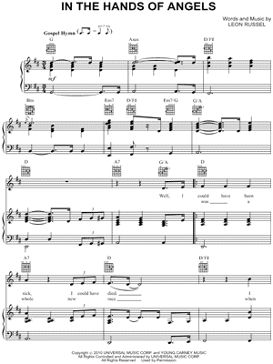 In the Hands of Angels by Leon Russell - Sheet Music