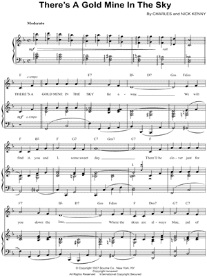 There's a Gold Mine In the Sky by Charles Kenny - Sheet Music