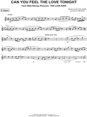 Can You Feel the Love Tonight - French Horn