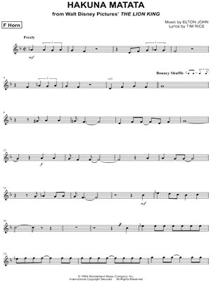 Hakuna Matata - French Horn