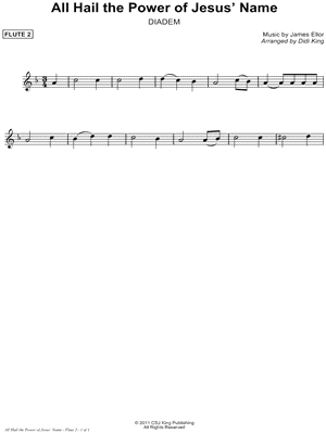 All Hail the Power of Jesus' Name - Flute 2 (Flute Quartet)