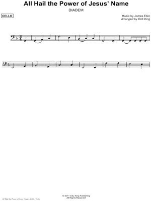 All Hail the Power of Jesus' Name - Cello (String Quartet)