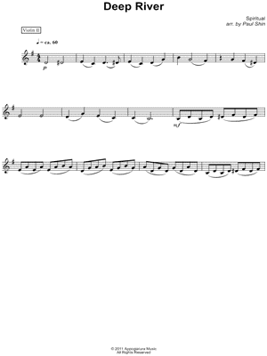 Deep River - Violin 2 (String Quartet)