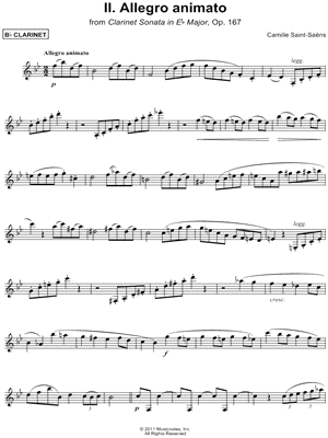 Sonata for Clarinet and Piano, II. Allegro animato