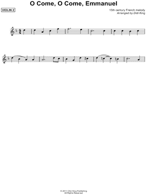 O Come, O Come, Emmanuel - Violin 2 (String Quartet)